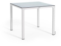 Lechuza Zahradní jídelní stůl s deskou z HPL, bílá, 90 x 90 cm