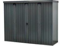 Floraworld Přístřešek na nářadí s plochou střechou, antracitová, 226 x 81 cm