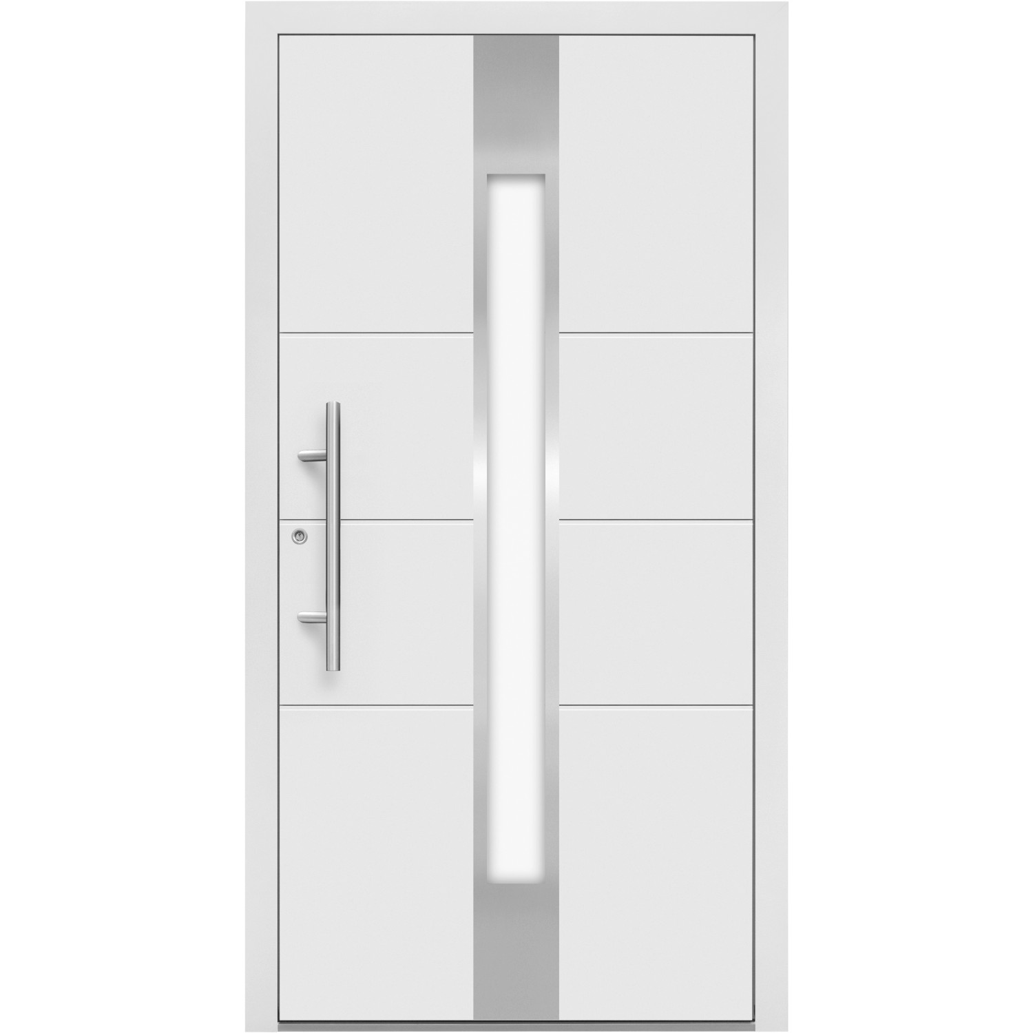 Splendoor Hliníkové vchodové dveře Moderno M560/P, bílé, 110 L
