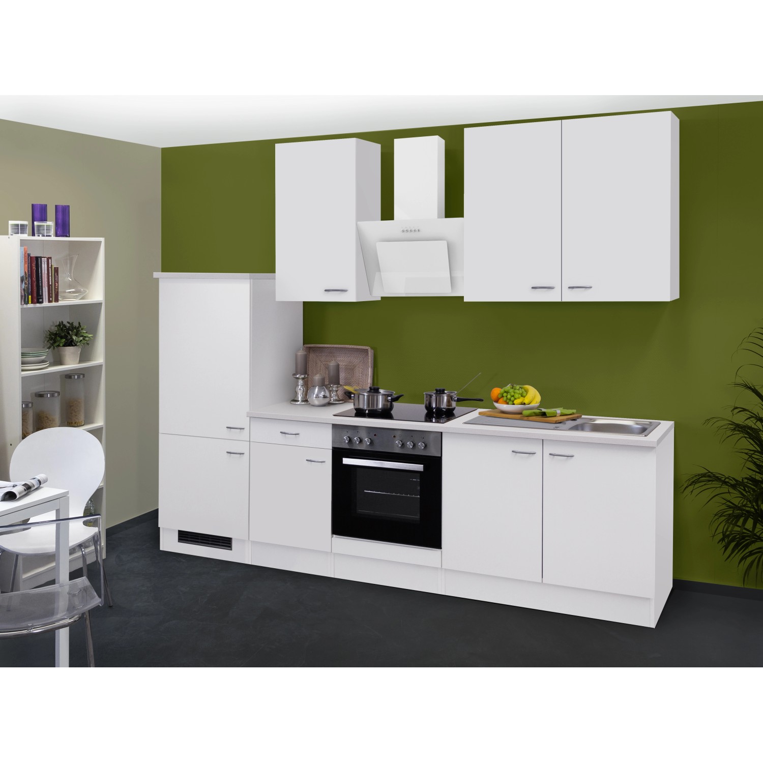 Flex-Well Kuchyně Wito 270 cm/typ 2 - lednice/trouba/varná deska/digestoř