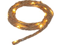 LED světelný řetěz juta 20 LED teplé bílé barvy 120 cm