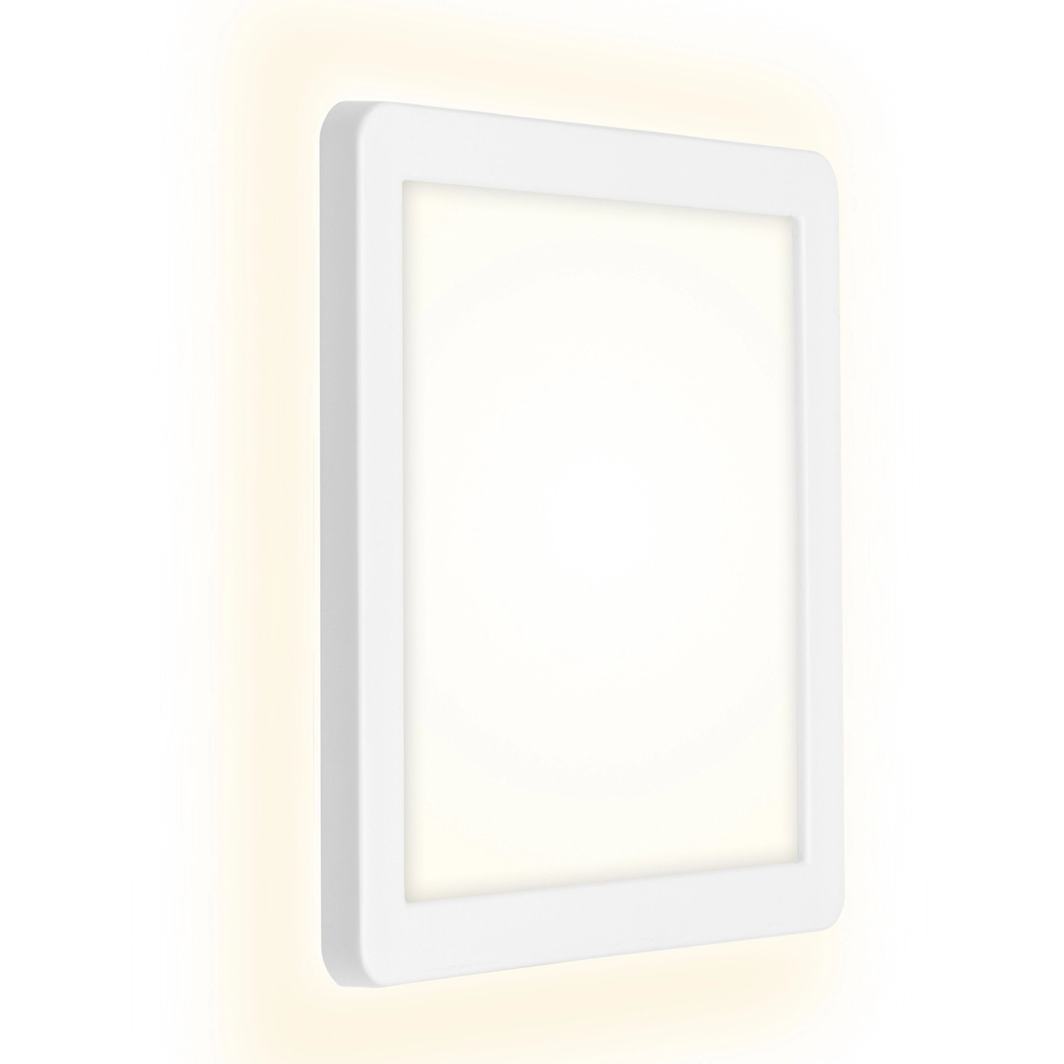 Brilo Venkovní LED svítidlo Frankfurt hranaté bílé 190 x 190 x 28 mm