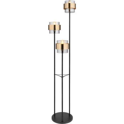 GLOBO Stojací lampa MILLEY černá E27 60 W pr. 430 x 1670 mm