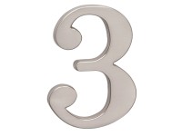 COBRA Číslice 3 - 5 cm, matný nikl