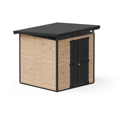 UPYARD Dřevěný domek na nářadí Strongbox XL vč. základů hnědá 203 x 203 cm
