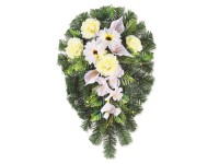 Podzimní dušičková dekorace věnec, 45 x 70 cm