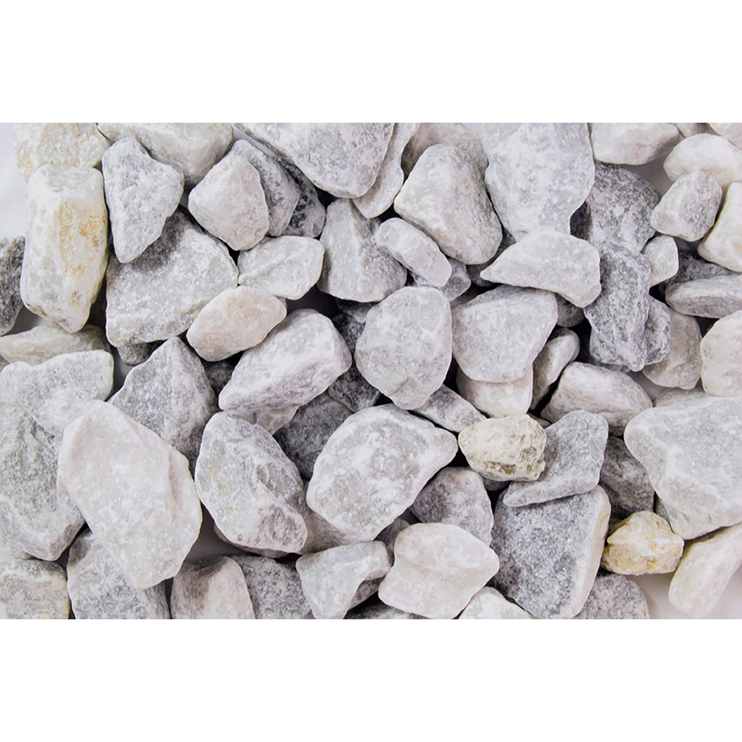 Mramorové kamenivo oblačně bílá 25-50 mm 1 000 kg tandemové pytle