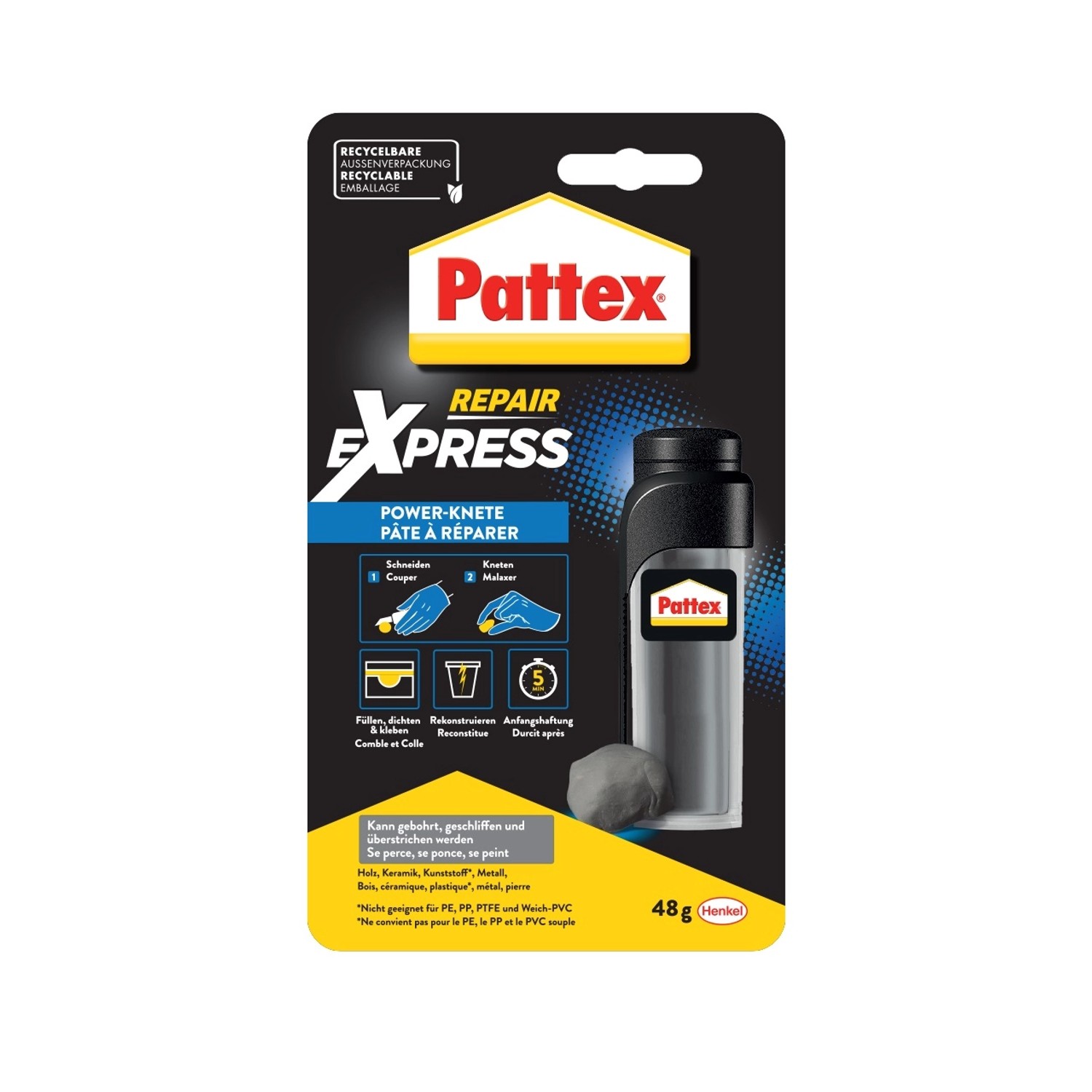 Pattex Repair Express Metal hmota na opravy 48 g