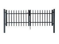 Floraworld Dekorativní dvoukřídlá branka Porto k zabet. antracit 300 x 100 cm