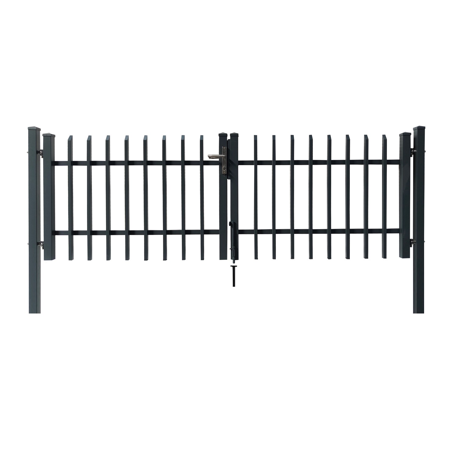 Floraworld Dekorativní dvoukřídlá branka Porto k zabet. antracit 300 x 100 cm