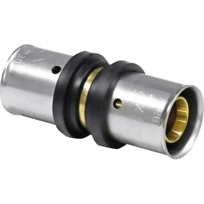 PIPETEC Lisovací spojka PFK1616 měděná, 16x2 - 16x2