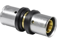 PIPETEC Lisovací spojka PFK1616 měděná, 16x2 - 16x2