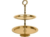 Etažér Blush Bordeaux 37 cm x průměr 27 cm zlatý
