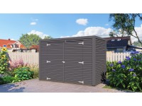 Bertilo Zahradní skříň Box Bike, antracitová, 103 x 207 cm