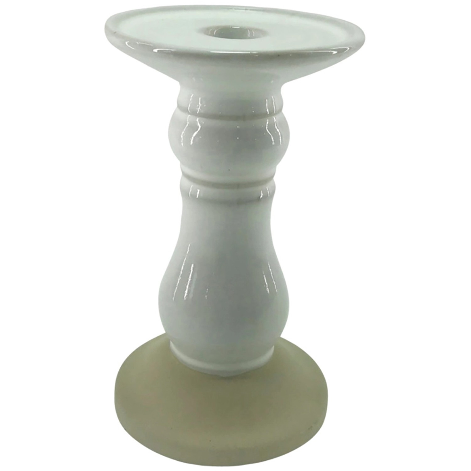 Boltze Porcelánový svícen světle zelený pr. 9,5 x 15,5 cm