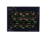 Decoris Sada koulí na vánoční stromeček, sklo, jedlová zelená, 21dílná Decoris Sada koulí na vánoční stromeček, sklo, jedlová zelená, 21dílná