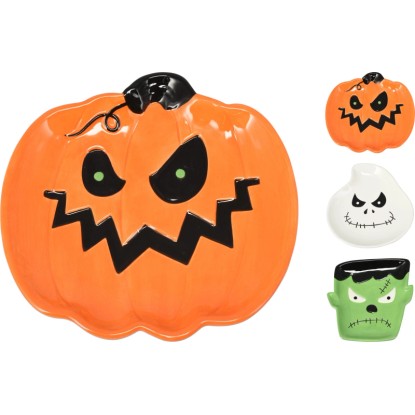 Koopman Talíř z dolomitu Halloween, různé druhy, 16-17 cm