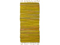 Ručně tkaný koberec Alabama, barva žlutého slunce, 60 x 120 cm