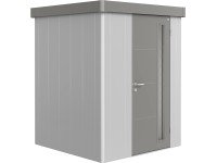 Biohort Plechový zahradní domek Neo1A 1.2 standardní dveře stříbrná 180 x 180 cm