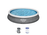 Bestway Bazén Fast Set vč. čerpadla a kartuše, vzhled ratanu, pr. 457 x 84cm