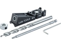 LUX-TOOLS Kapesní vrtací šablona pro 1 otvor do dřeva + vrták LUX-TOOLS Kapesní vrtací šablona pro 1 otvor do dřeva + vrták