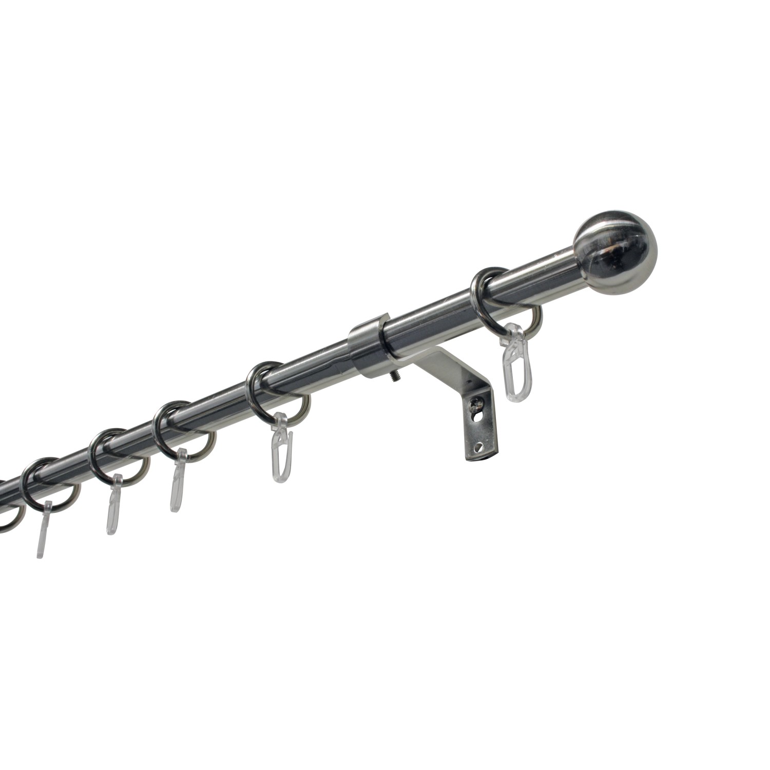 Gardinia Kompletní stylová souprava koule 16 mm vzhled nerezové oceli 200 cm