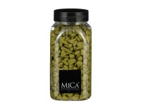 MICA Decorations Ozdobné kamínky v plastové dóze zelené 5-8 mm