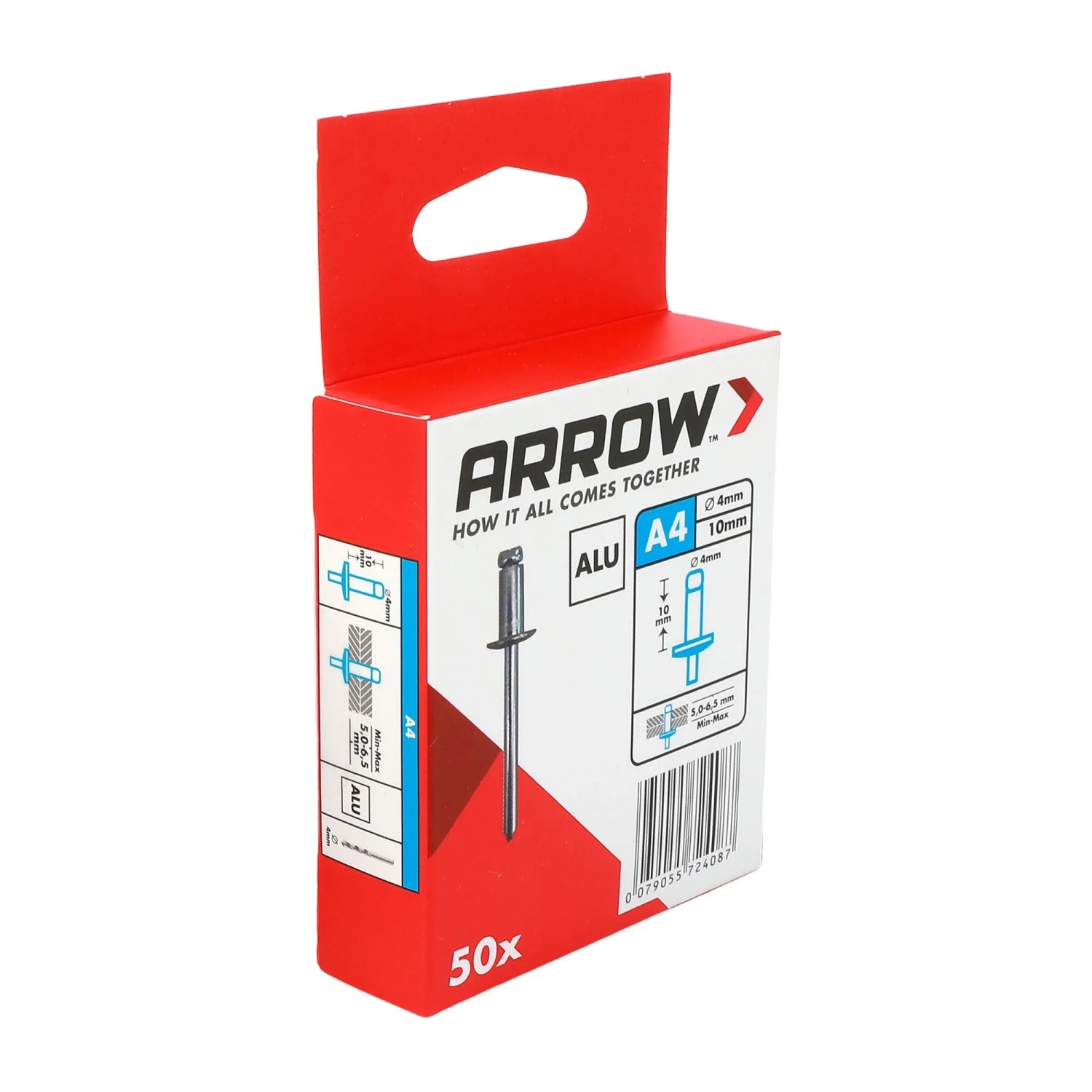 Arrow Trhací nýt RA hliník, pr. 4 x 10 mm, 50 ks