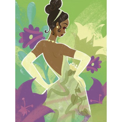 Komar Plakát Disney Princess Tiana in Green 30 x 40 cm