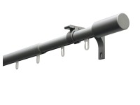 Gardinia Záclonová souprava Paros stříbrná 1 tyč s pojezdem pr.19/22mm 120-190cm