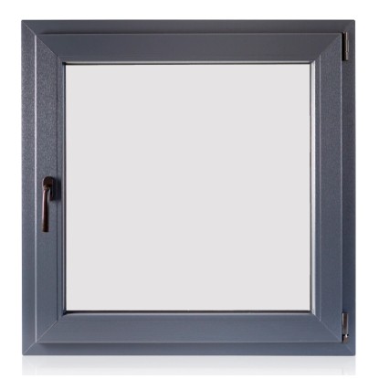 TeraGlass Okno plastové 4-komorové, 2-sklo, antracit, 600 x 600 x 60 mm, P