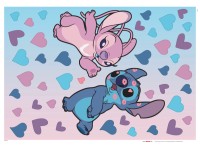 Komar Samolepka na zeď Stitch in Love 50 x 70 cm, 43dílná