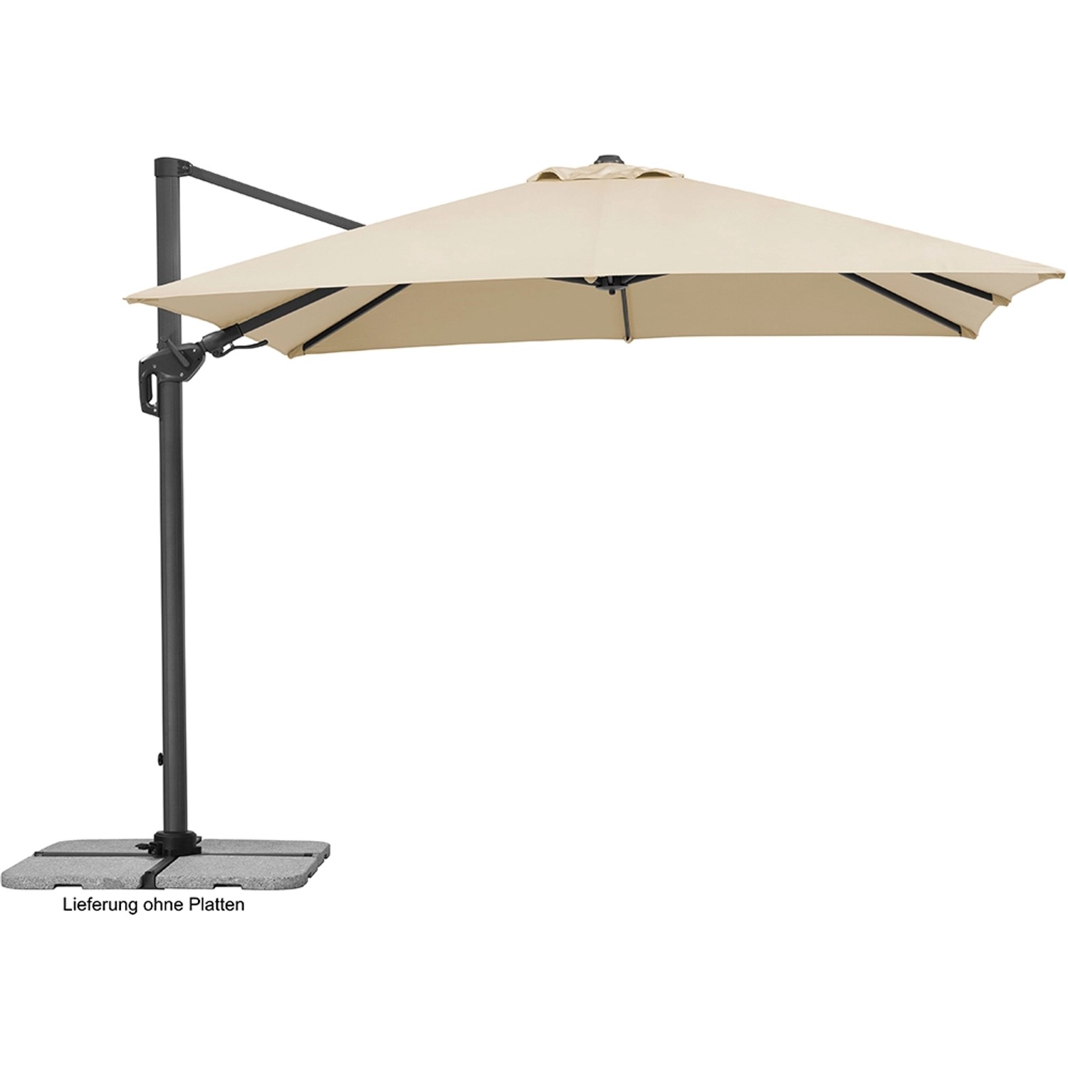 Schneider Slunečník Rhodos Twist přírodní 300 x 300 cm