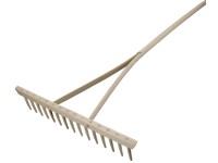 LUX Dřevěné hrábě pracovní šířka 55 cm násada 160 cm