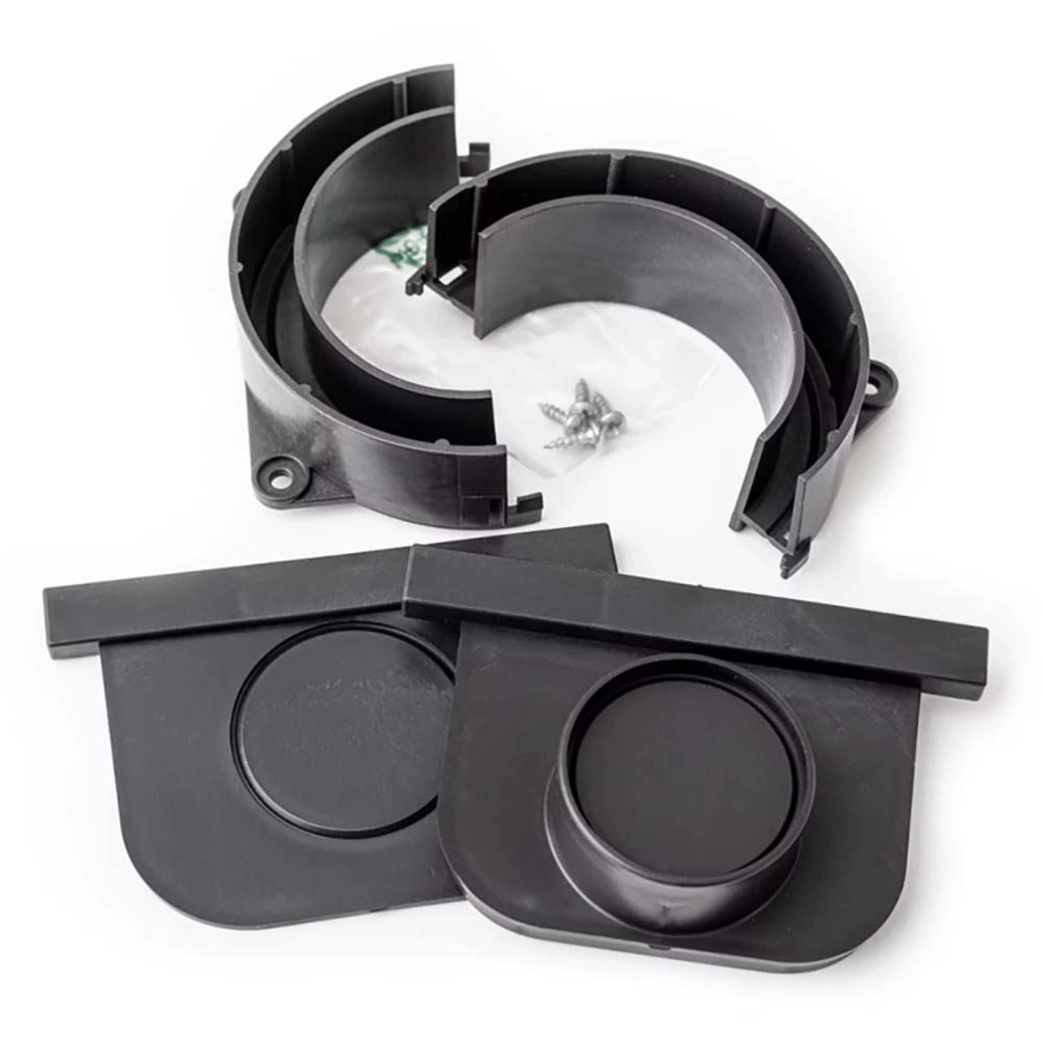 COVERNIT Set příslušenství k žlabu P02 a P03 (2x čelo + 1x odtok + vruty)