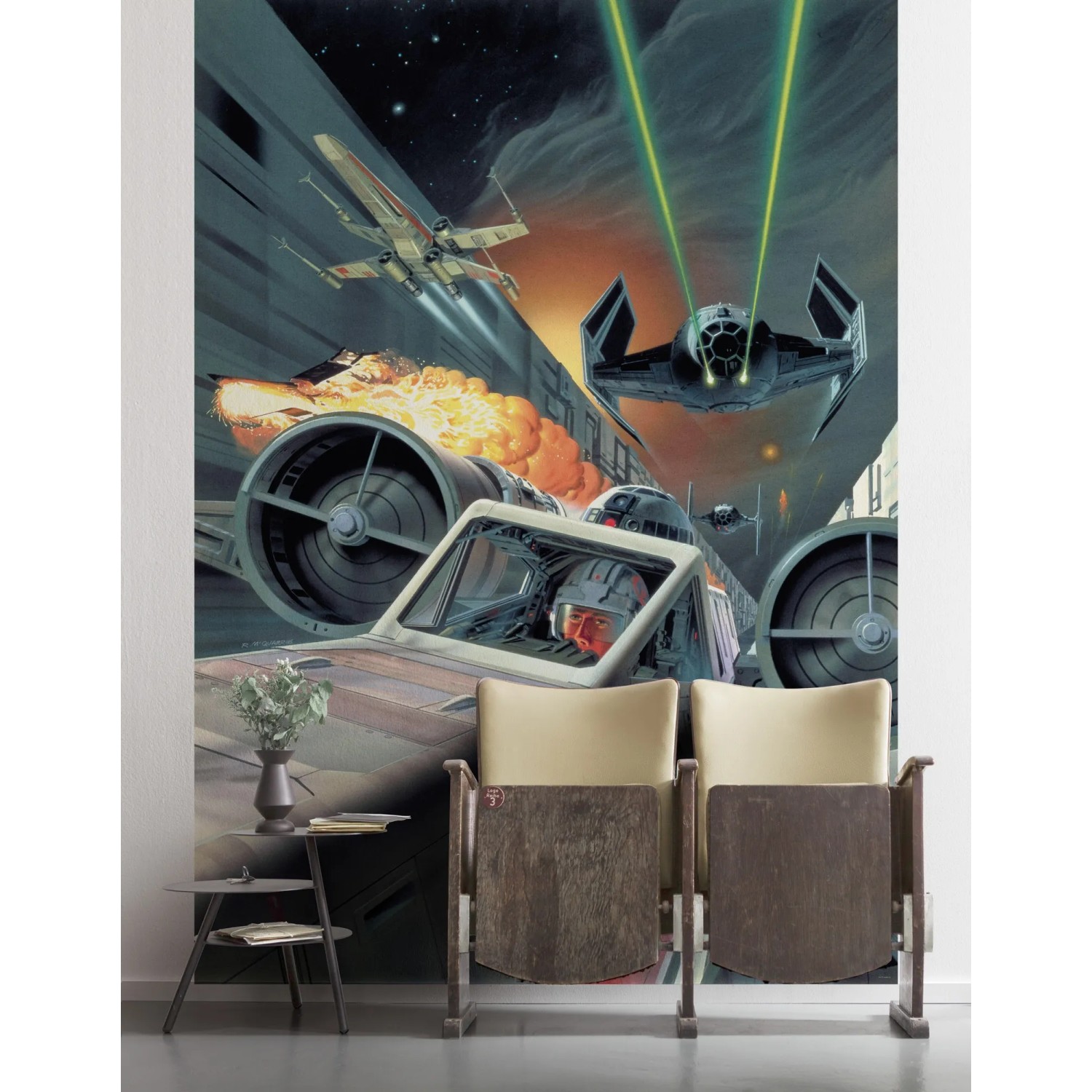 Komar 14722h Adesivi decorativi Star Wars Stormtrooper freestyle – nero/bianco (4 pezzi
