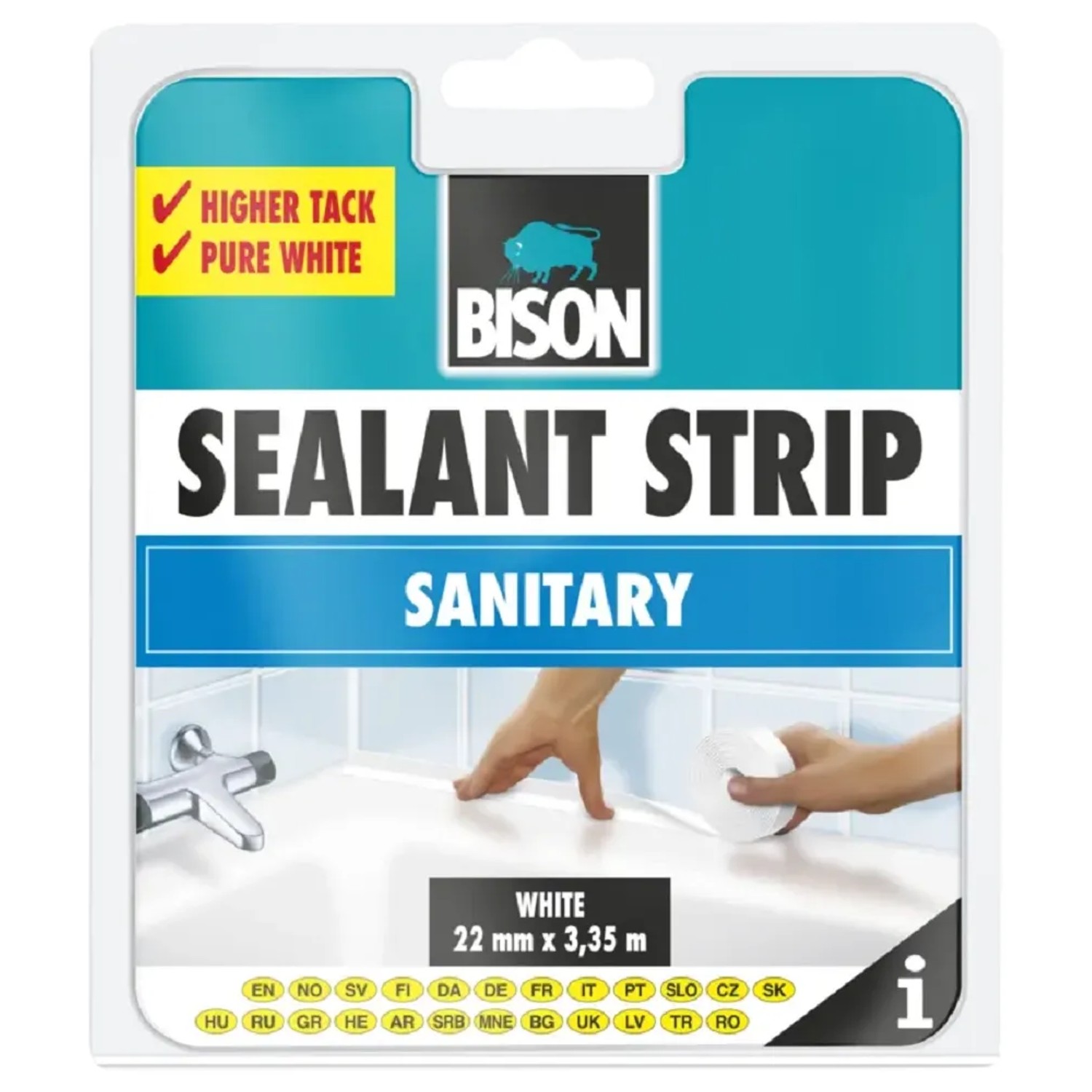 BISON Samolepící těsnící páska SEALANTSTRIP SANITARY WHITE 22 mm