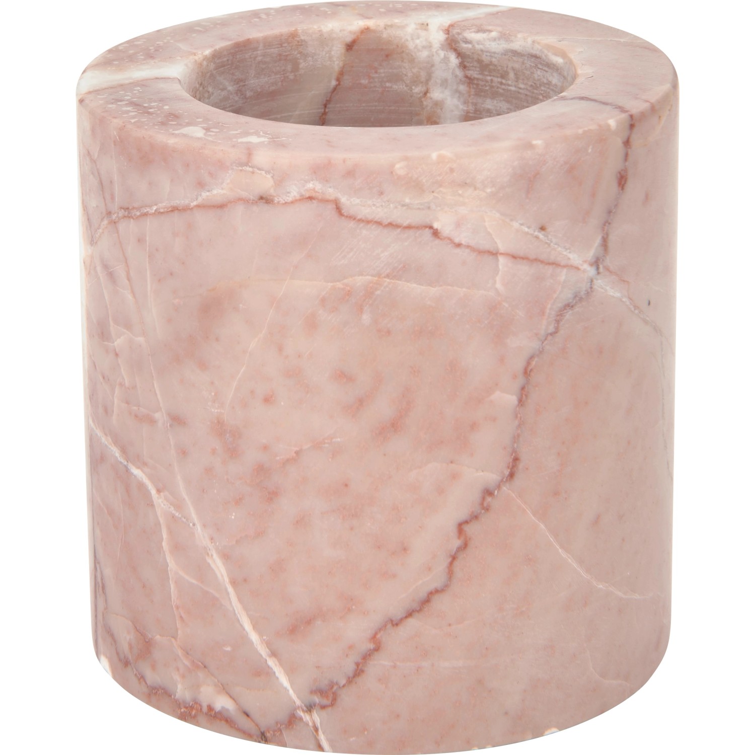 Stojánek na čajovou svíčku, řůžový, 6,5 x 6,5 cm