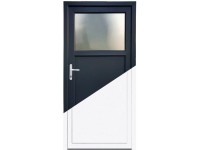Panto Plast. vedlejší vchod. dveře Premium SMK510, antracit/bílá, 98 x 198 cm, L Panto Plast. vedlejší vchod. dveře Premium SMK510, antracit/bílá, 98 x 198 cm, L