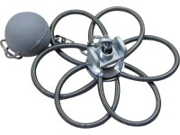 Růžice komínová průměr 130 mm - 230 mm 6 pružin plus závaží 1 kg