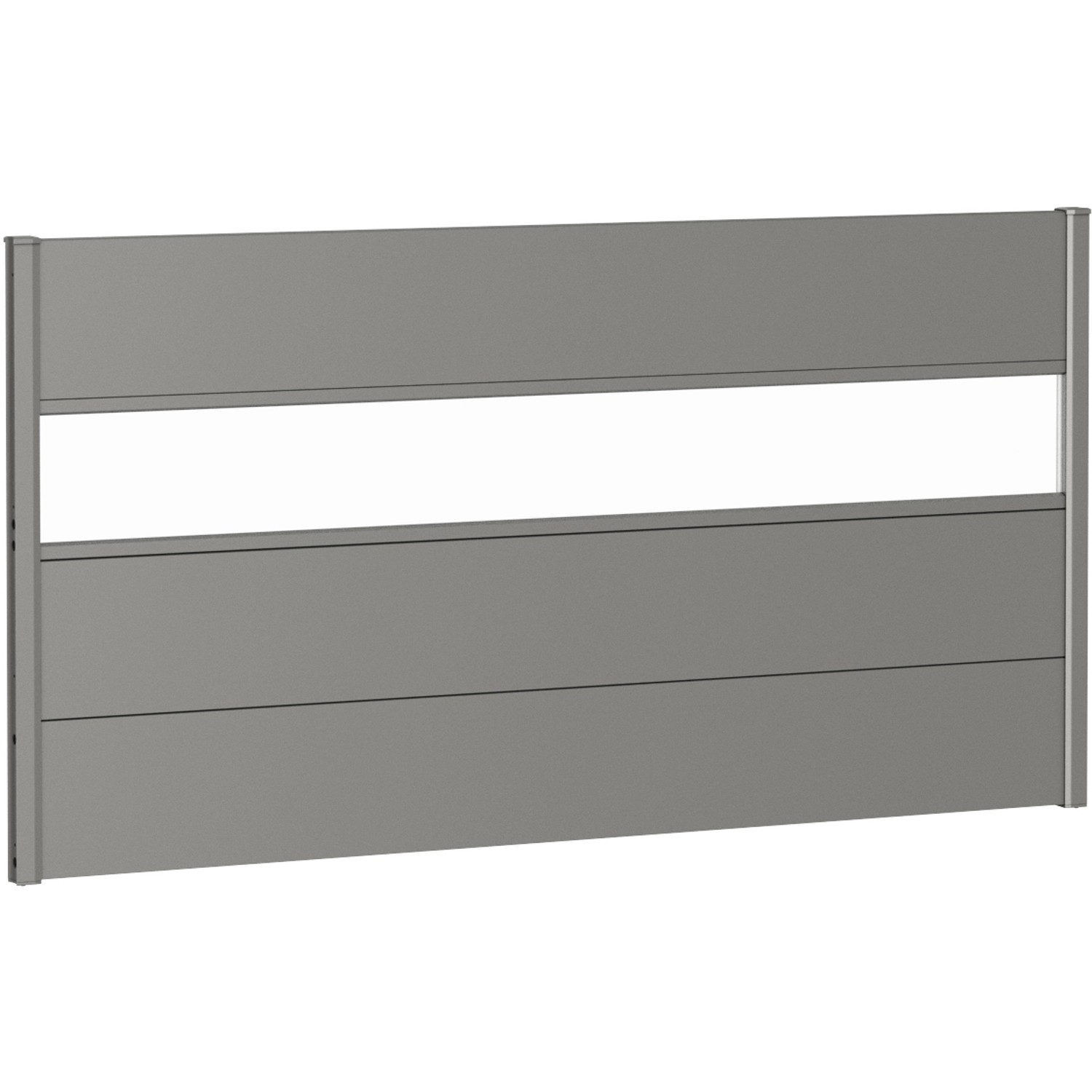 Biohort Plný plot s částečným prosklením, křemenově šedý, 180 x 90 cm