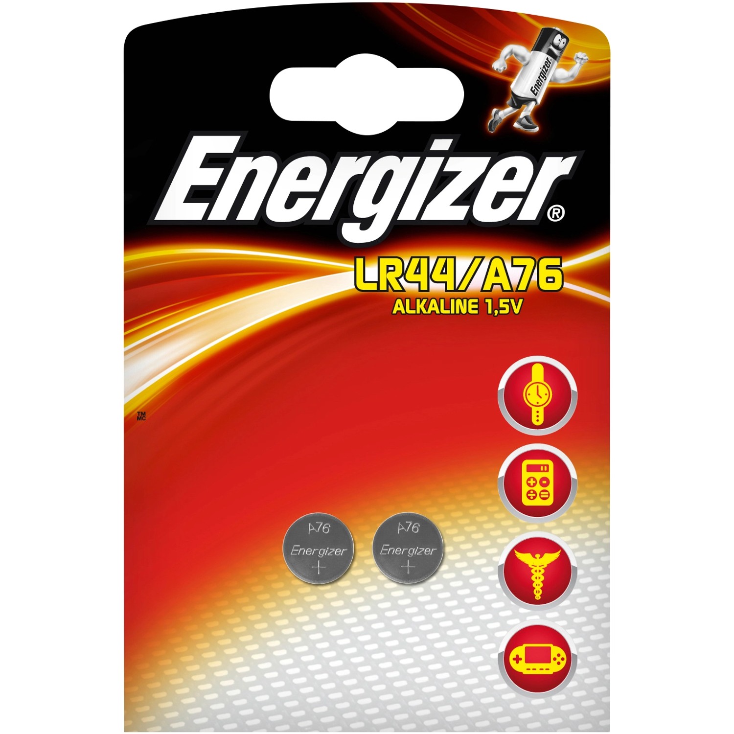 Energizer Baterie LR44 / A76 speciální alkalická, 2 ks