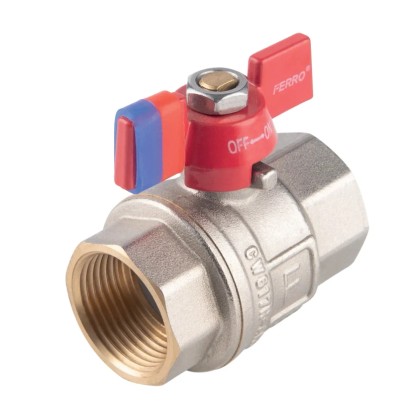 Ferro Kulový plnoprůtočný kohout KFPM1, motýlek MM 1/2"