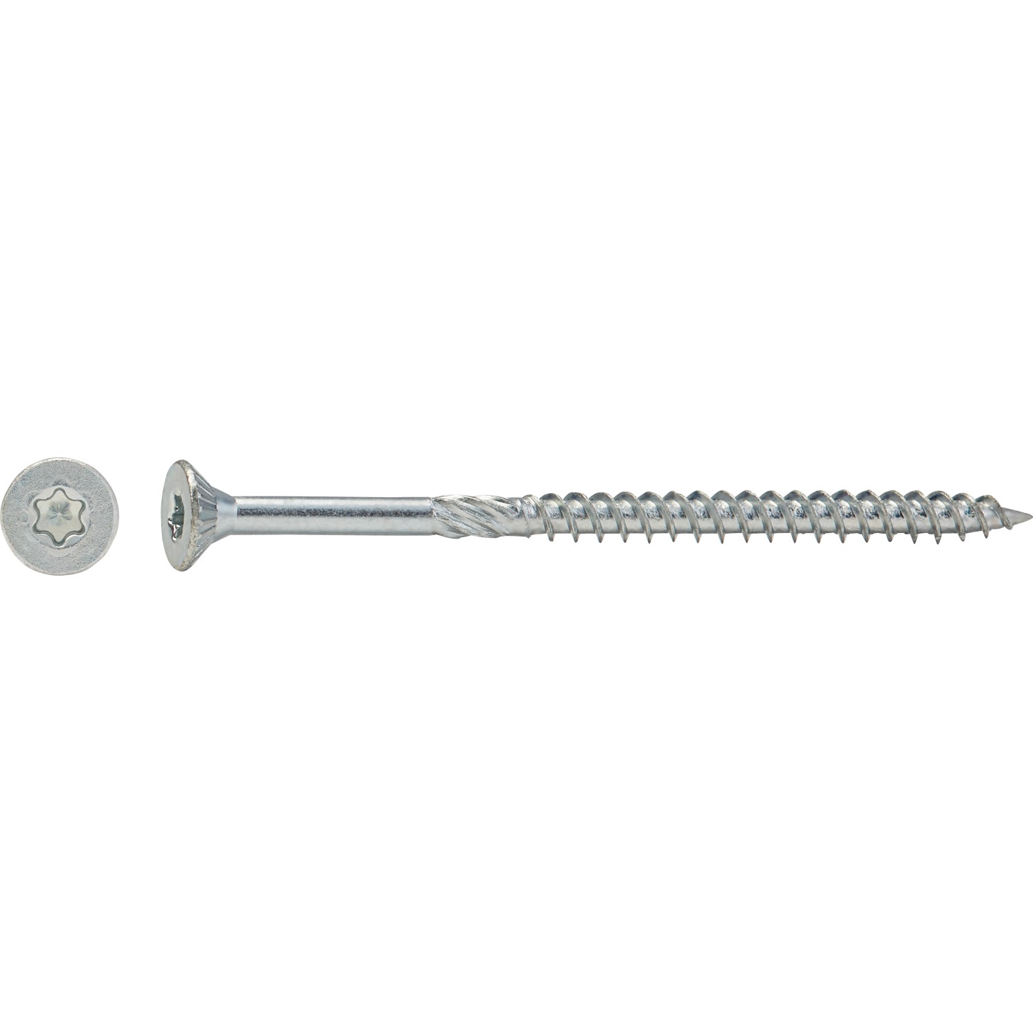 Konstrukční vrut se zápustnou hlavou TX25 bíle pozinkované 5 x 80 mm, 100 ks