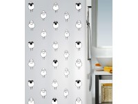 Spirella Sprchový závěs Lana černý 180 cm x 200 cm