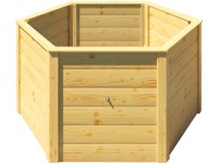 Weka Vyvýšený záhon 669, 6-hranný, přírodní, 143 x 143 x 68,5 cm