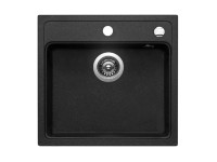 Pyramis Granitový dřez Camea 1B, black, 50 x 53 cm Pyramis Granitový dřez Camea 1B, black, 50 x 53 cm