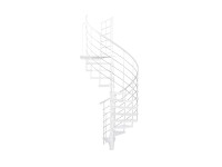 Minka STAIRS Venkovní točité schodiště Rondo Spino Zink Color bílé pr. 120 cm Minka STAIRS Venkovní točité schodiště Rondo Spino Zink Color bílé pr. 120 cm