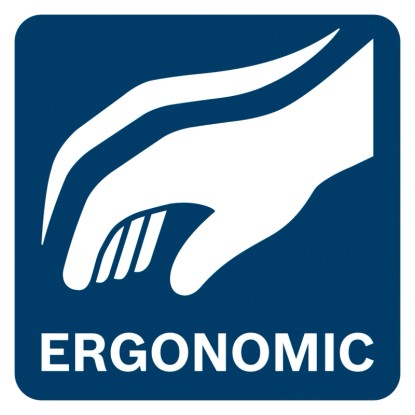 Symbol ergonomického designu pro vibrační brusku Bosch Professional GSS 20-18 A.