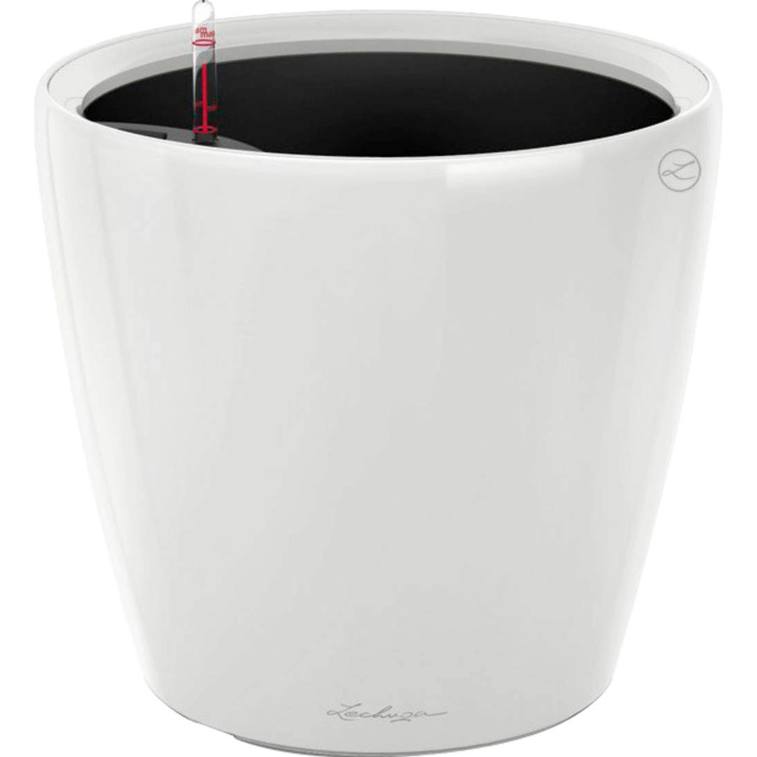 Lechuza Květináč Classico Premium LS 50, bílá vysoce lesklá, pr. 50 x 47 cm